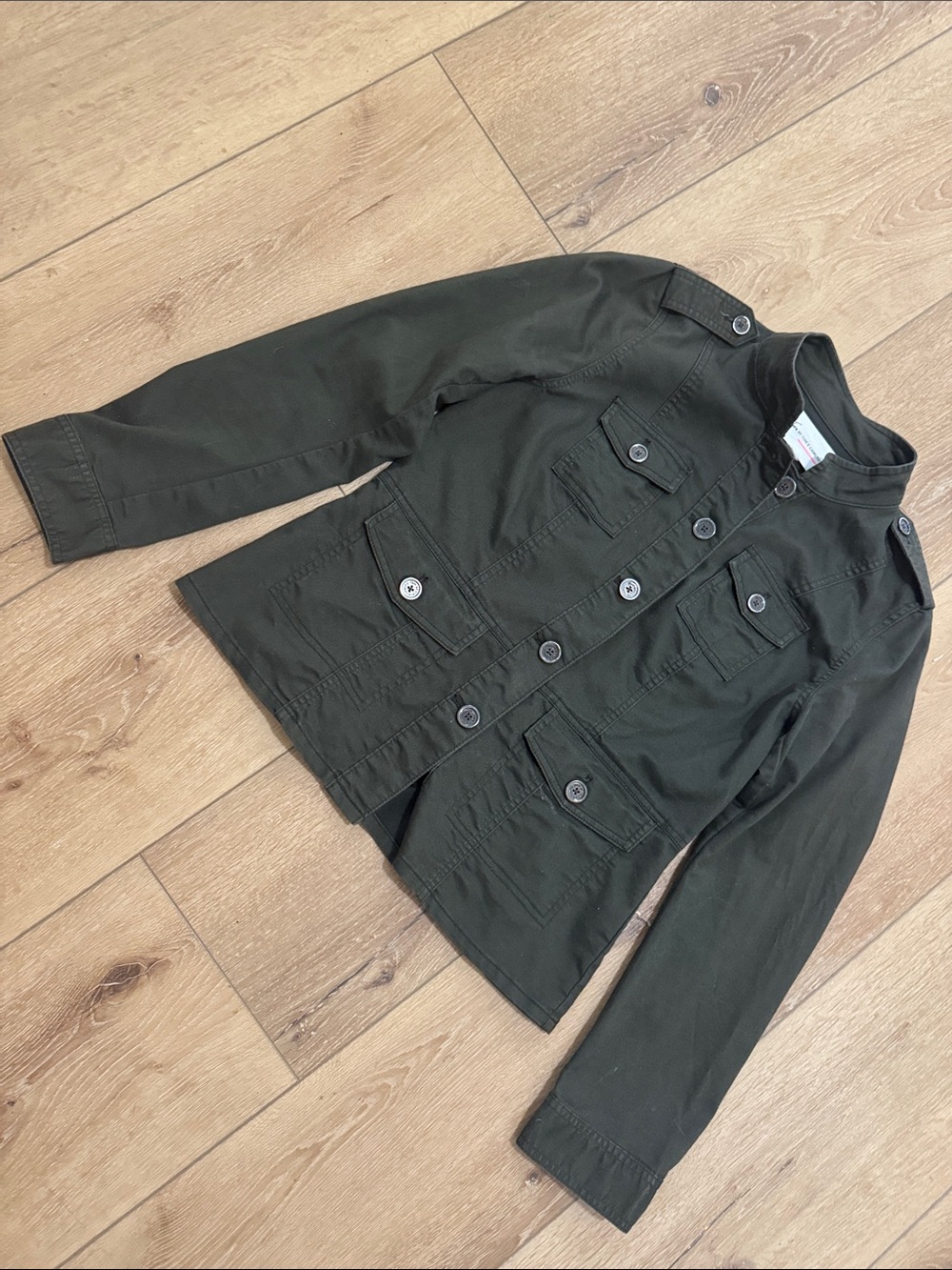 Two by Vince Camuto Dark Green Military-Style Jacket